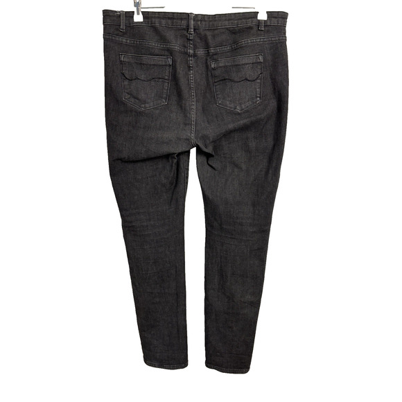 Jacqueline Riu Women's 44 Black Denim Jeans Straight leg Sexy Casual Everyday - Picture 2 of 8